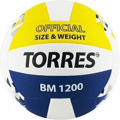 Мяч TORRES BM1200 V42035 р.5 белый-синий-желтый